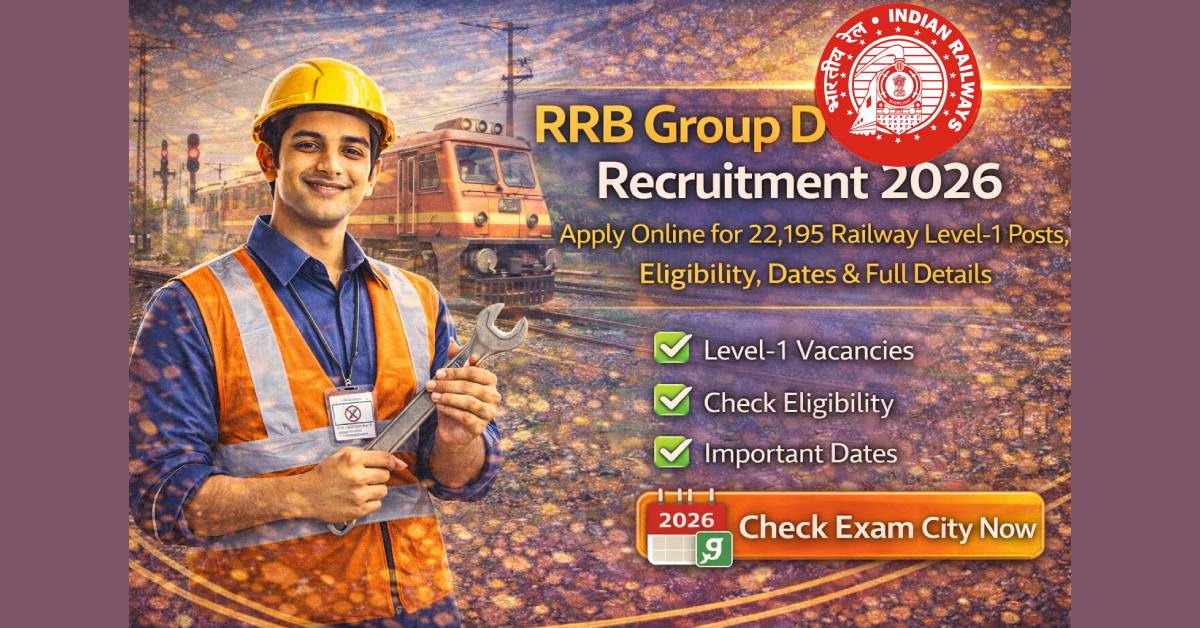 RRB Group-D Recruitment 2026 22195 Posts | apply now